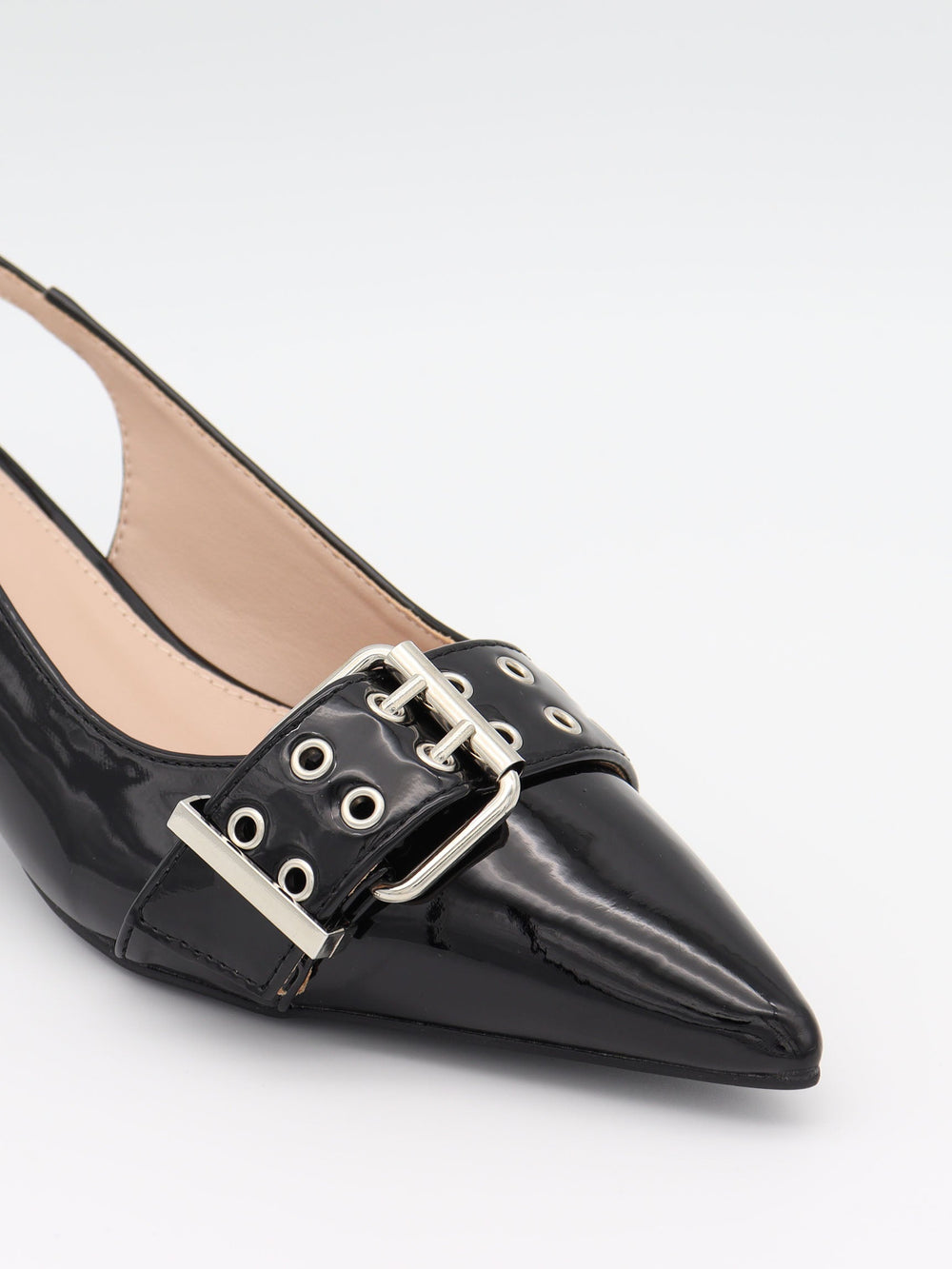 Bobla heels with buckle – Black