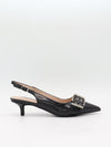Bobla heels with buckle – Black