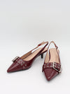 Bobla heels with buckle – Bordeaux