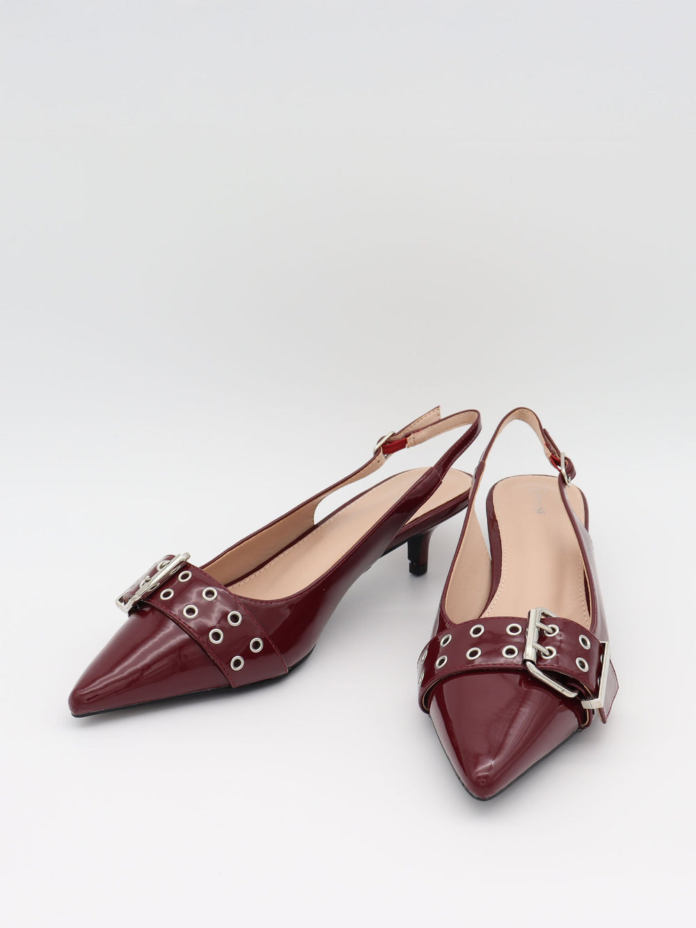 Bobla heels with buckle – Bordeaux