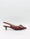 Bobla heels with buckle – Bordeaux