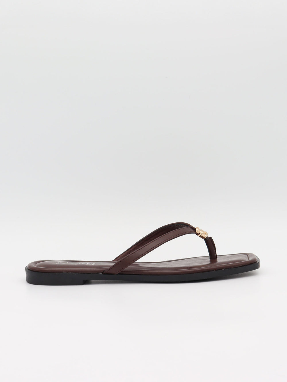 Sofija sandals with gold detail – Brown/gold