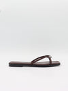 Tennalina sandals with bow detail – Dark brown