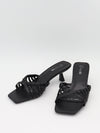 Elba mules with braided details – Black