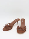 Anna mules with bow detail – Brown