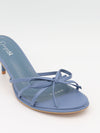 Anna mules with bow detail – Dusty blue