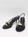 Maja heels with gold and bow detail – Black/gold