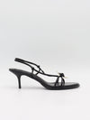 Maja heels with gold and bow detail – Black/gold