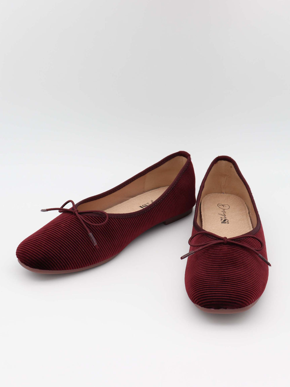 Cossetta ballerina with detail - Burgundy
