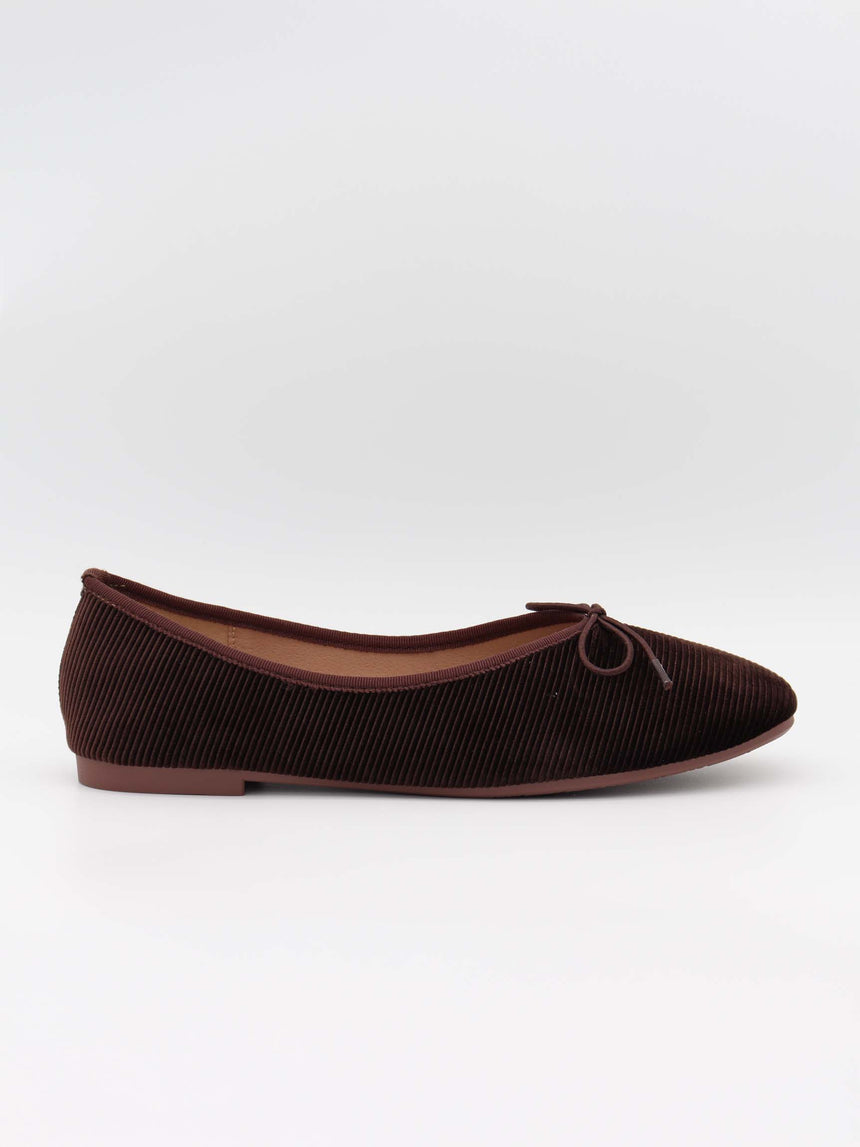 Cossetta ballerina with ridges - Dark brown