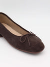 Yuna ballerina with heel - Dark brown