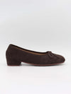 Yuna ballerina with heel - Dark brown