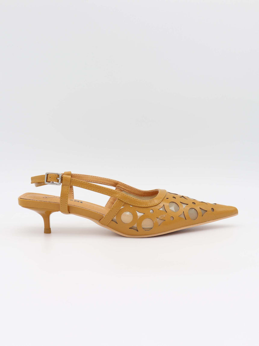 Embla kitten heels - Curry yellow