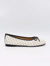 Zelia ballerina with polka dots - White/black
