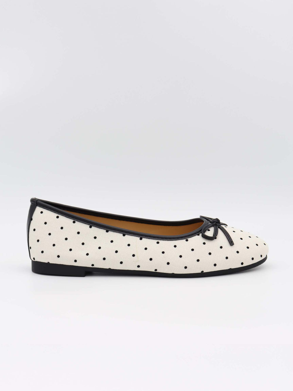 Zelia ballerina with polka dots - White/black
