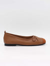Gina ballerina with suede tip - Brown
