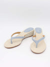 Lavina wedge heel sandal - Light Blue/beige
