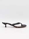 Pepita Heeled Sandal with Polka Dots - Black/White