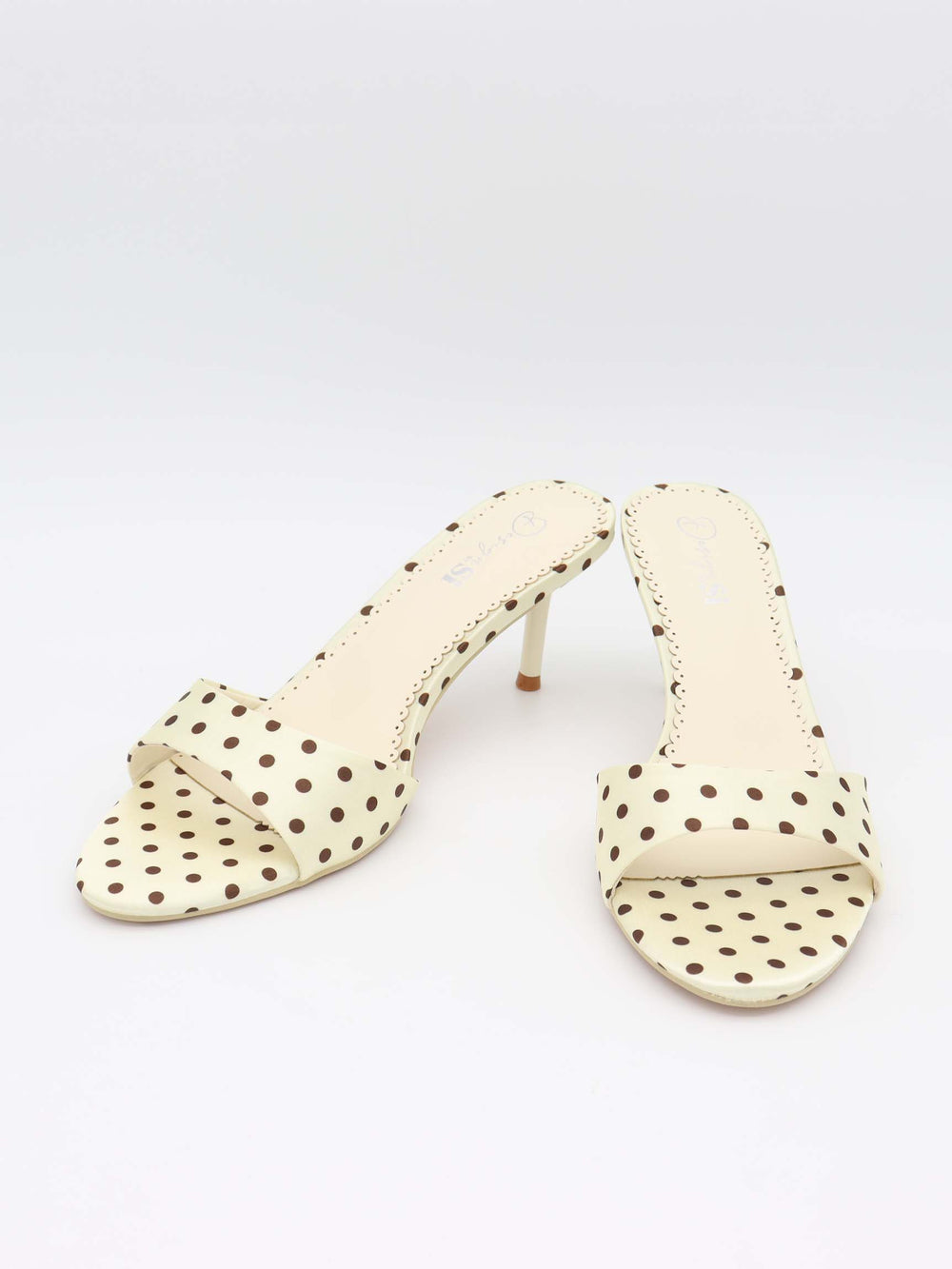 Dottie Mules - Cream/Brown