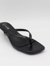 Safine mules with crocodile print - Black
