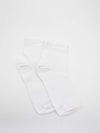 Socks with scalloped edge - White