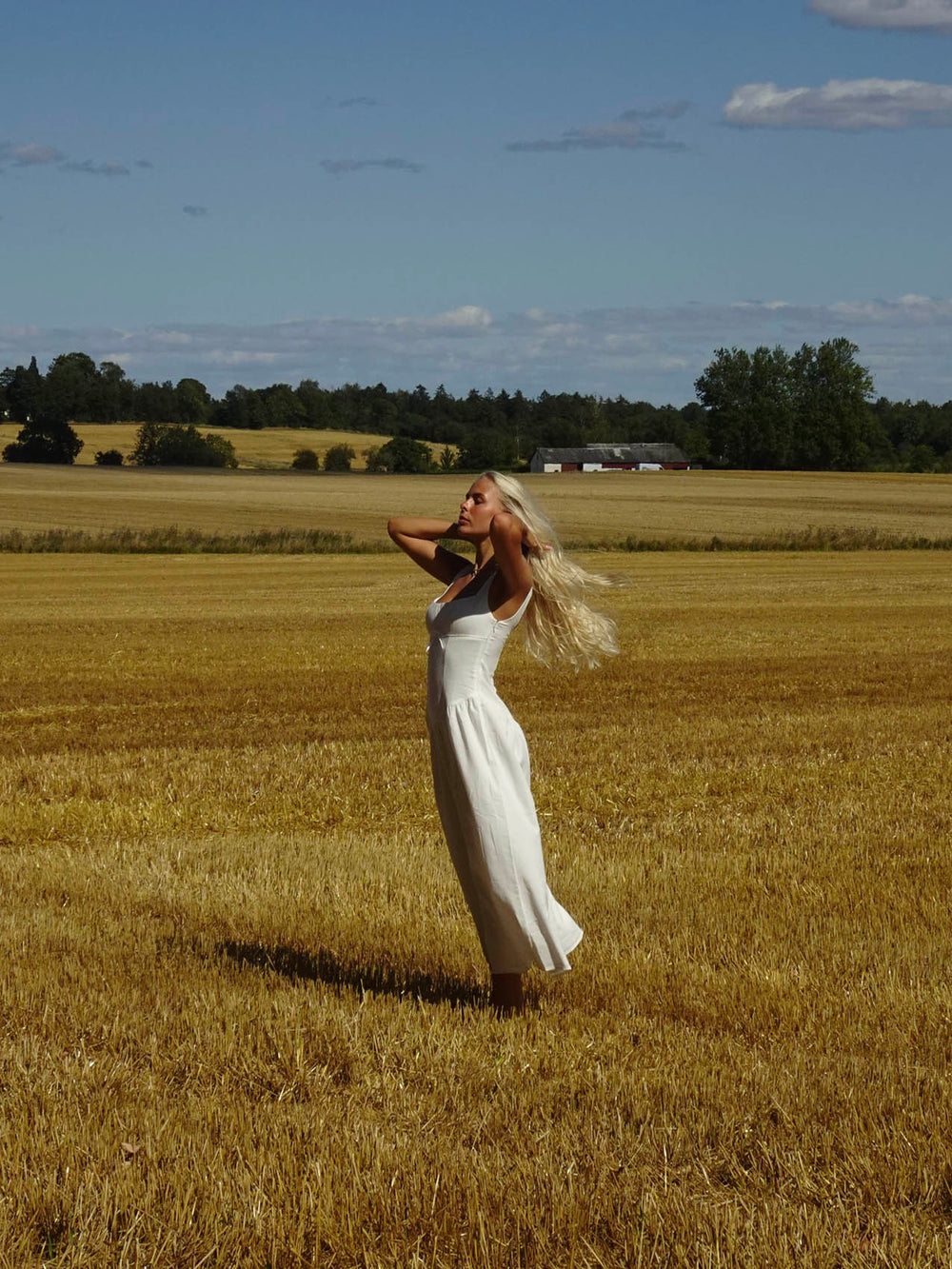 Solia linen dress - White