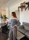 Odetta striped sweater - White/navy