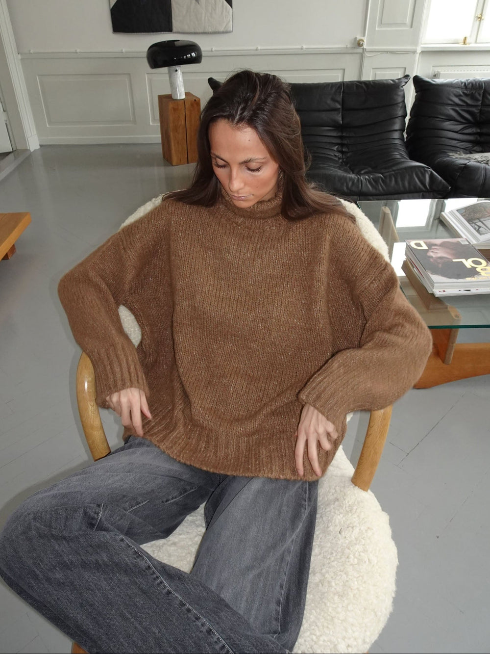Valdamara oversized turtleneck - Brown