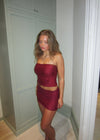 Jolie sequin tube top - Burgundy