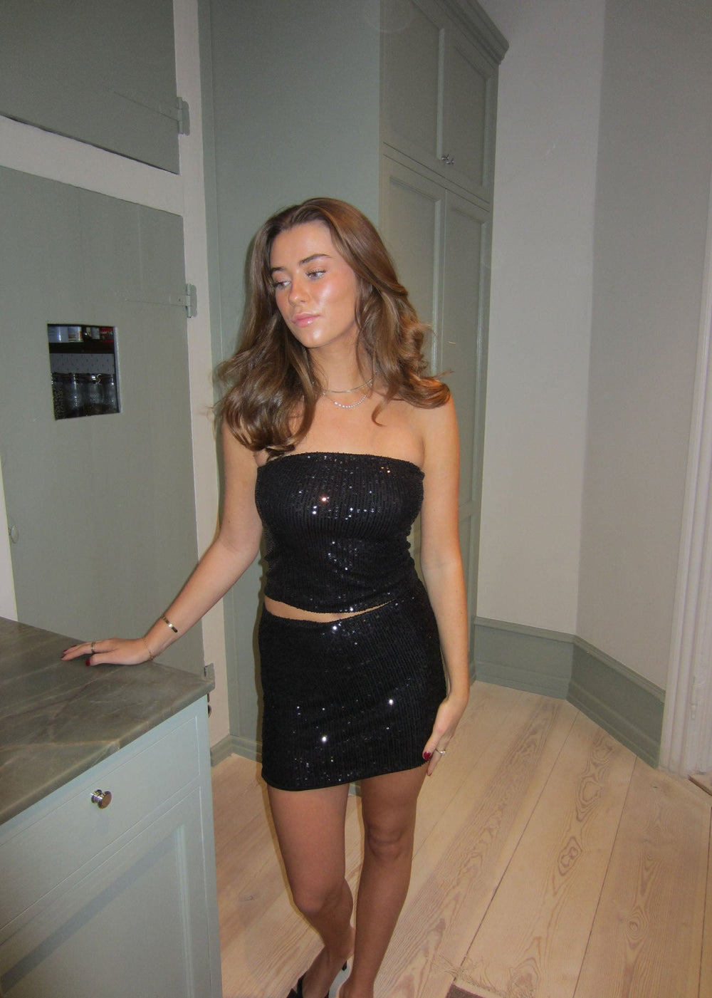 Jolie sequin tube top - Black