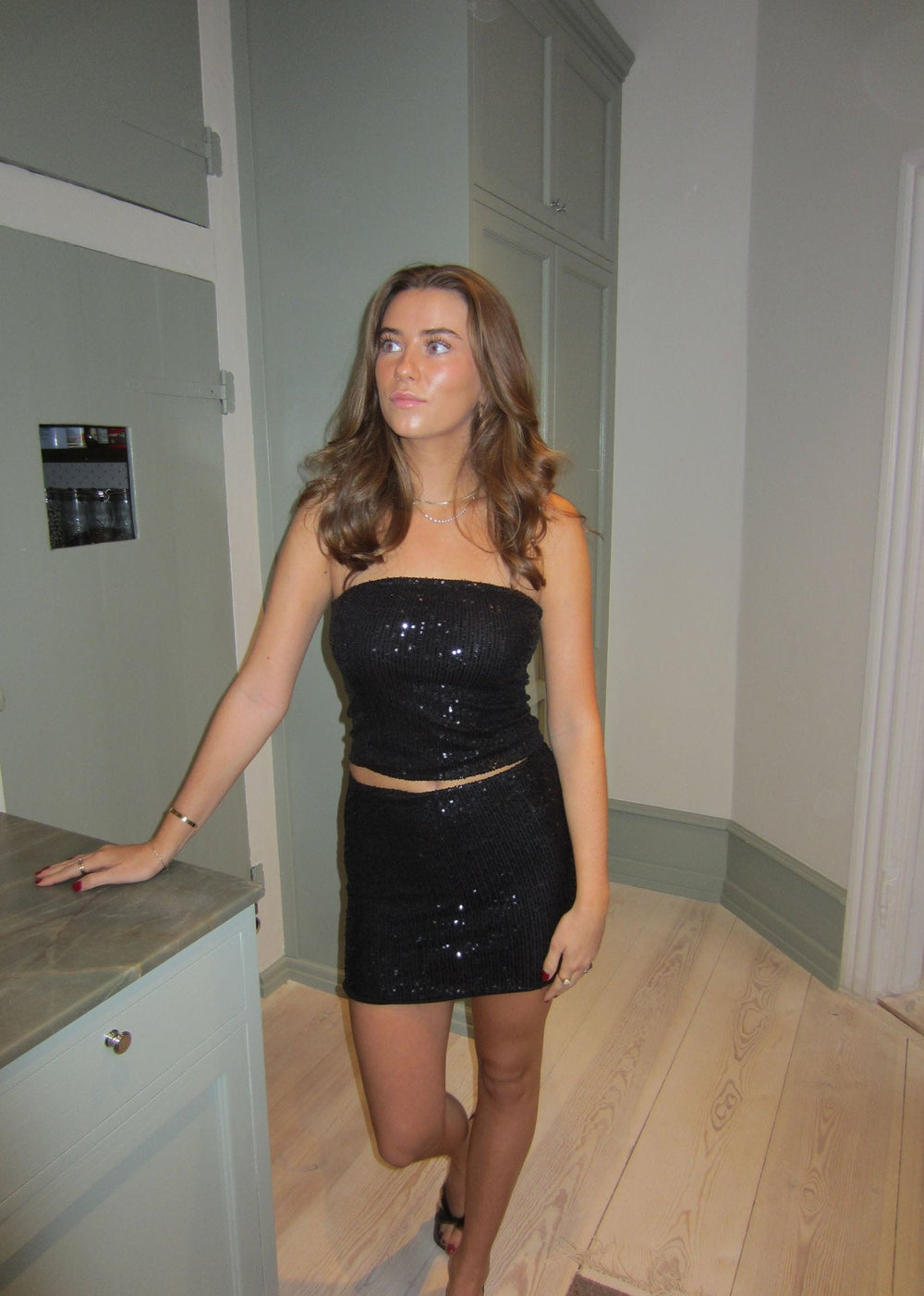 Jolie sequin tube top - Black
