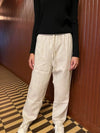 Matilde W linen pants - beige
