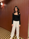 Matilde W linen pants - beige