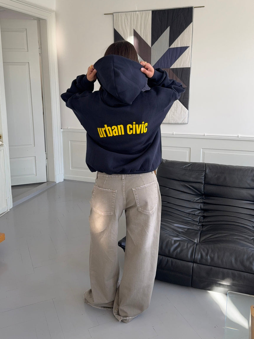 "Urban Civic" oversized hoodie - Navy