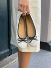 Zelia ballerina with polka dots - White/black