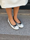 Zelia ballerina with polka dots - White/black