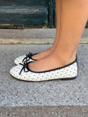 Zelia ballerina with polka dots - White/black