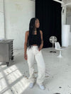 Camille canvas pants - off white