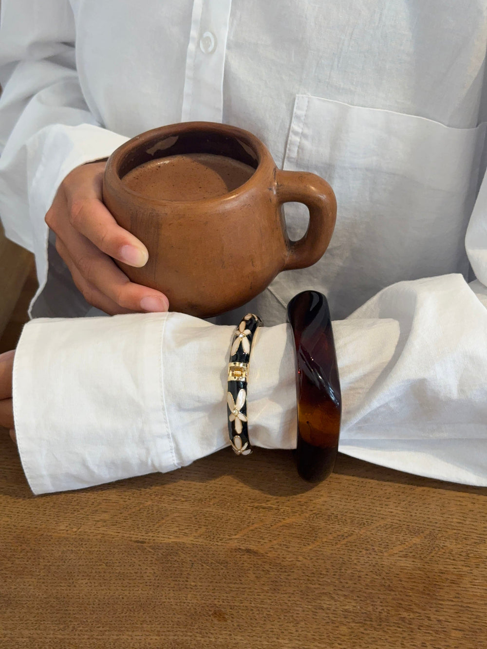 Lykke chunky bracelet – Brown