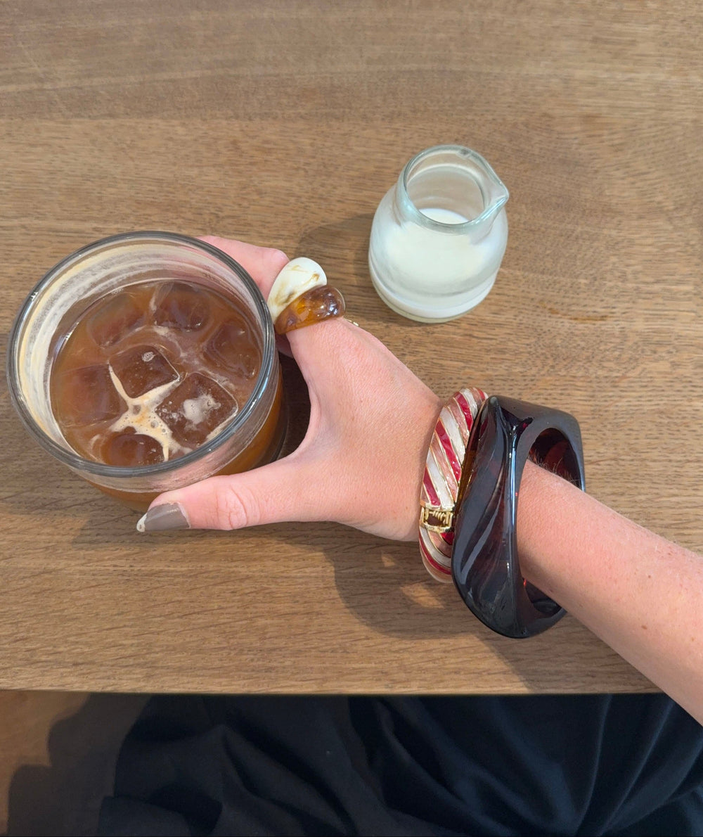Lykke chunky bracelet – Brown