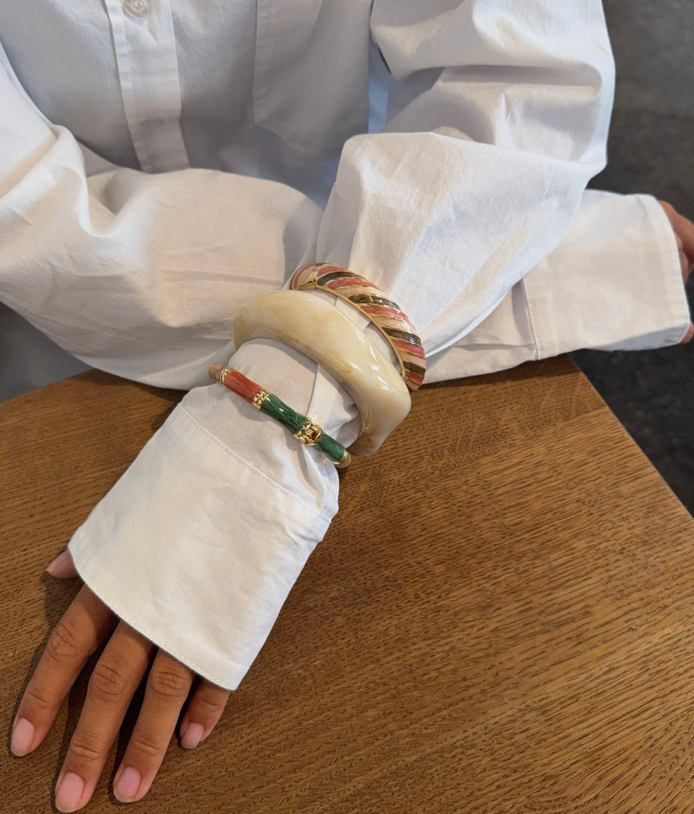 Lykke chunky bracelet – Cream white