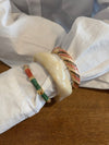 Lykke chunky bracelet – Cream white