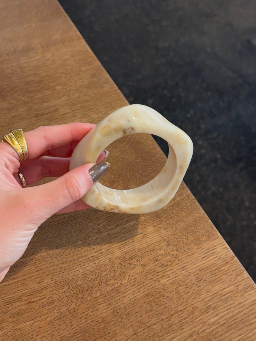 Lykke chunky bracelet – Cream white