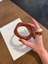 Lykke chunky bracelet – Dark caramel