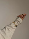 Tove bracelet with pattern - Nude/white/brown