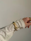 Tove bracelet with pattern - Nude/white/brown