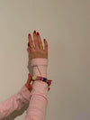 Ebony striped bracelet – Purple/pink/white
