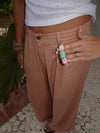 Ebony striped bracelet – Light green/pink/white