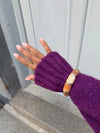 Ebony bracelet with stripes - Brown/beige