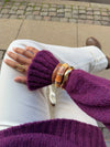 Ebony bracelet with stripes - Brown/beige